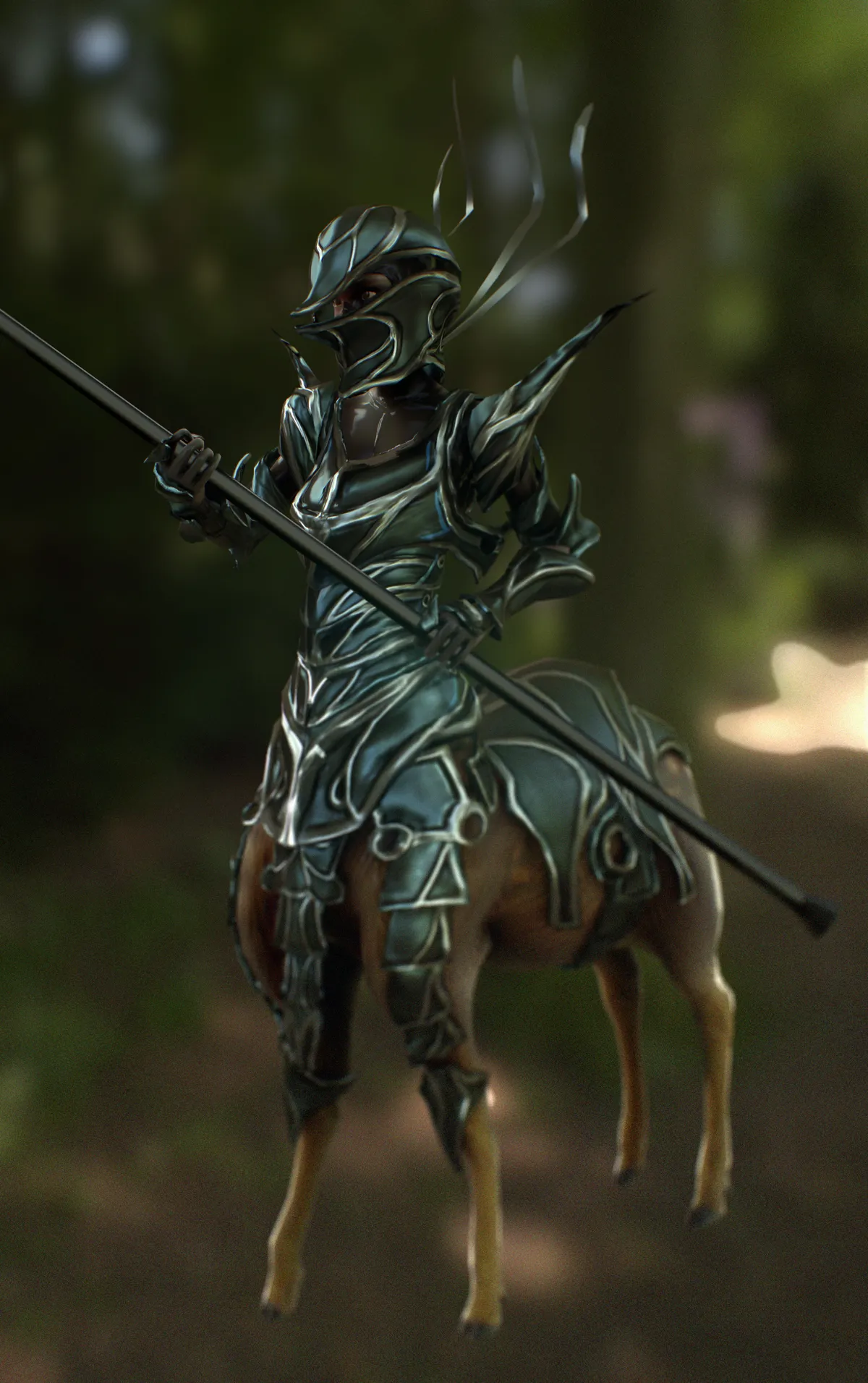 The armoured deertaur, full body
