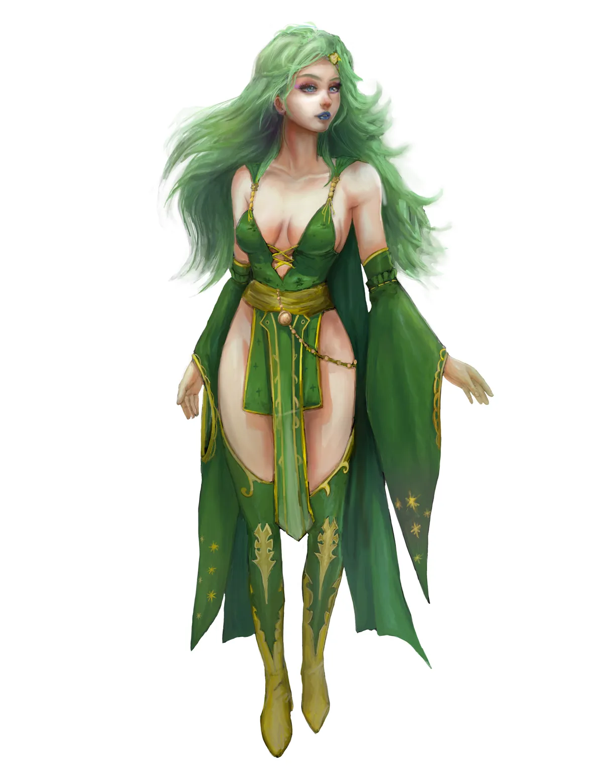 Rydia from Final Fantasy IV in her green summoner's outfit