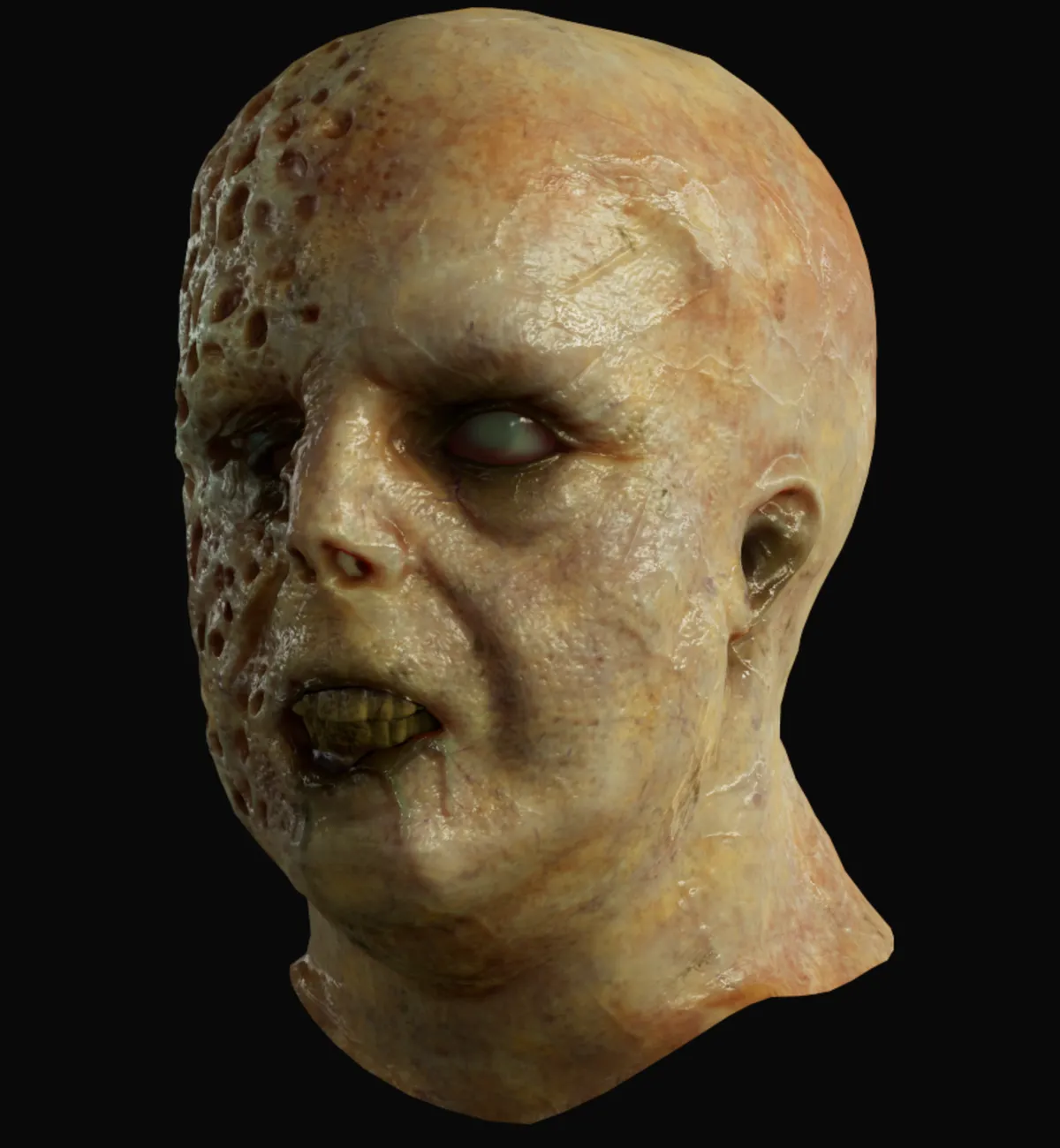 The Diver face from the side