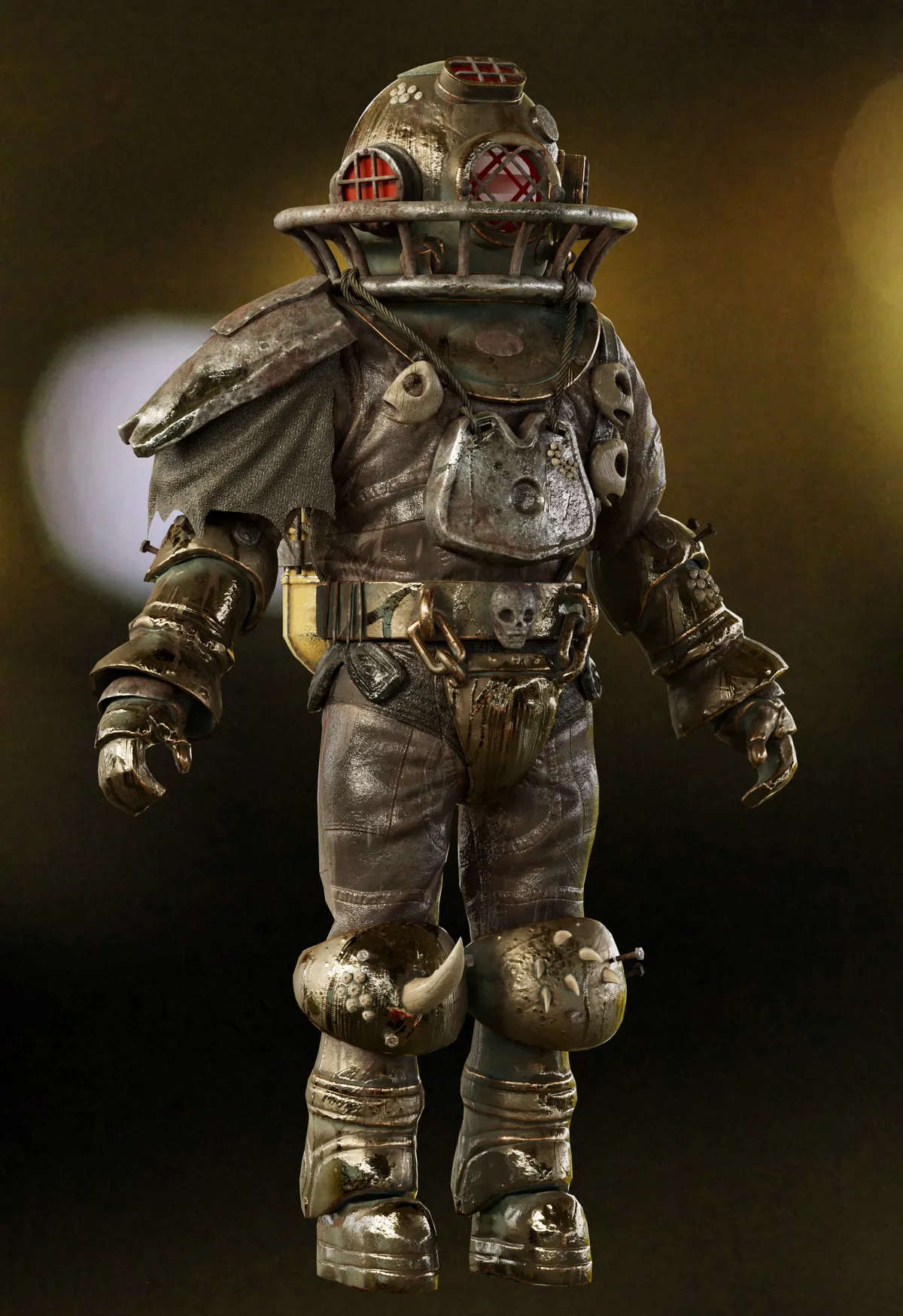 The Diver, an enemy in an old diving suit