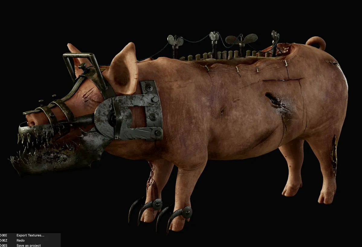 The Undead Pig from the side