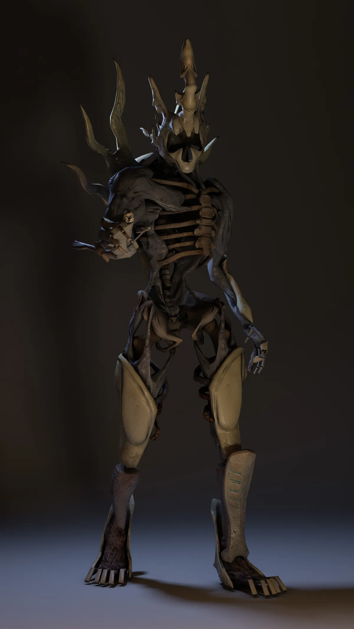 A golem made of wood and bone, from Zeno Clash 2